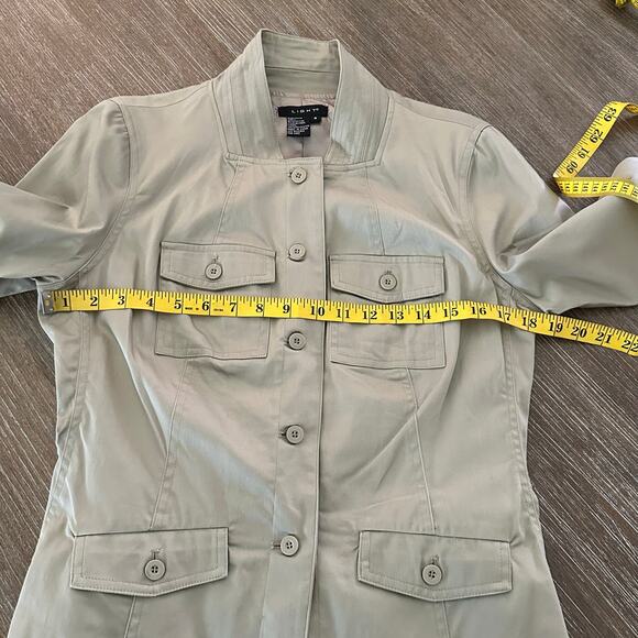 LIGHT Women Green Utility Lightweight Button Front Jacket Size S NWOT - Picture 5 of 8